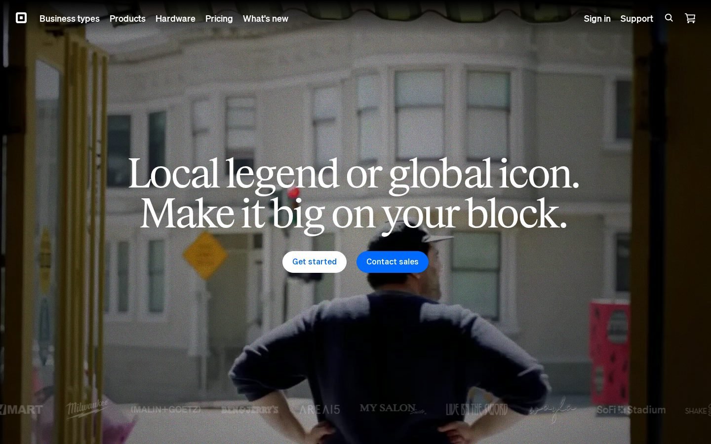 Square homepage