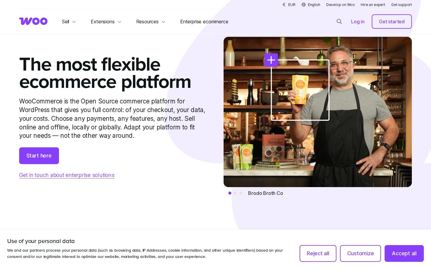 WooCommerce homepage