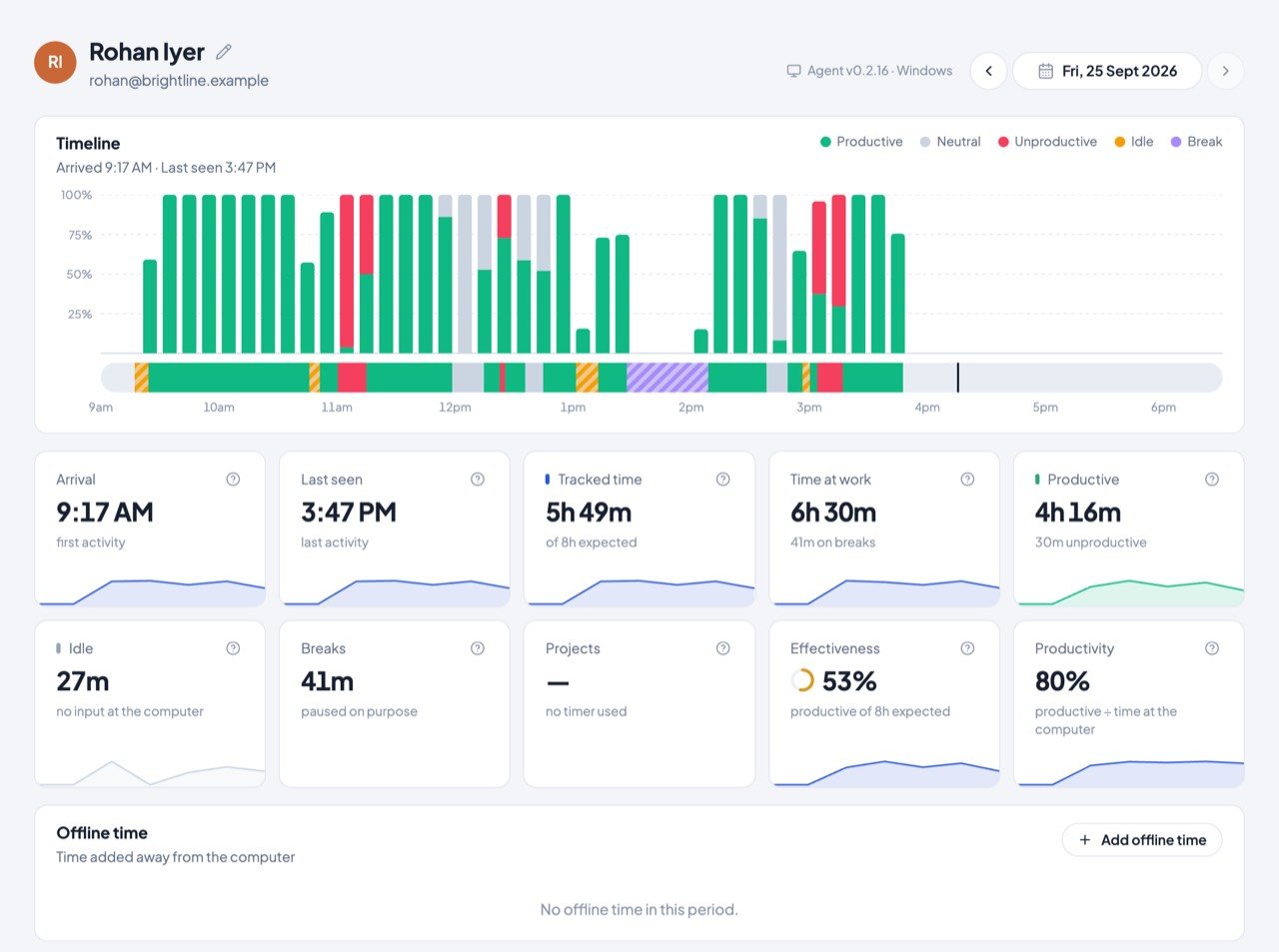 Timerfly screenshot 2