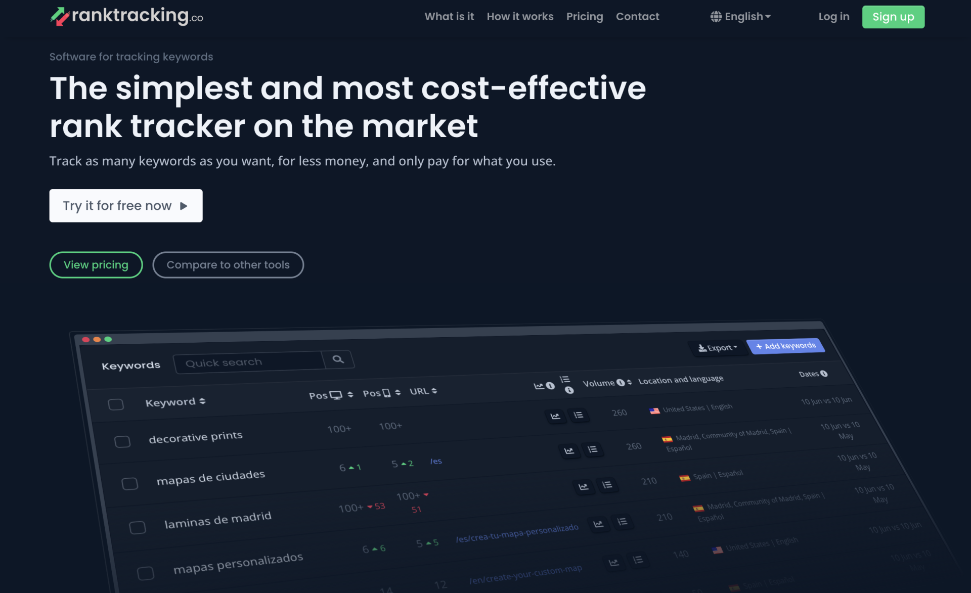 Ranktracking.co screenshot 1
