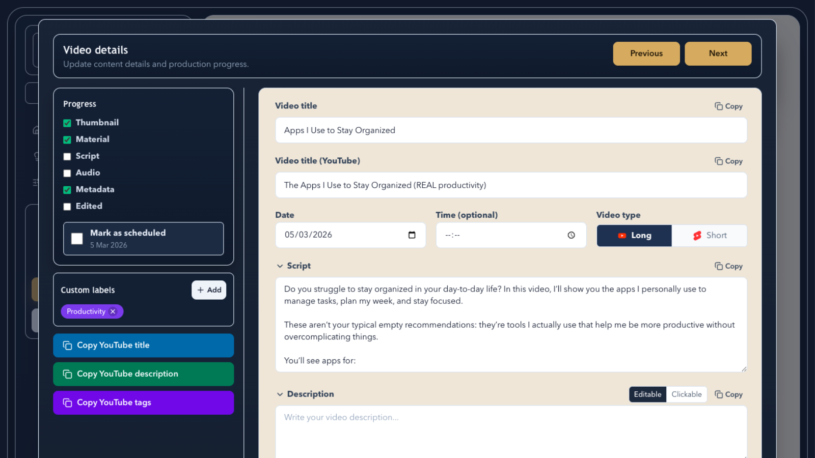 CreatorDesk screenshot 2