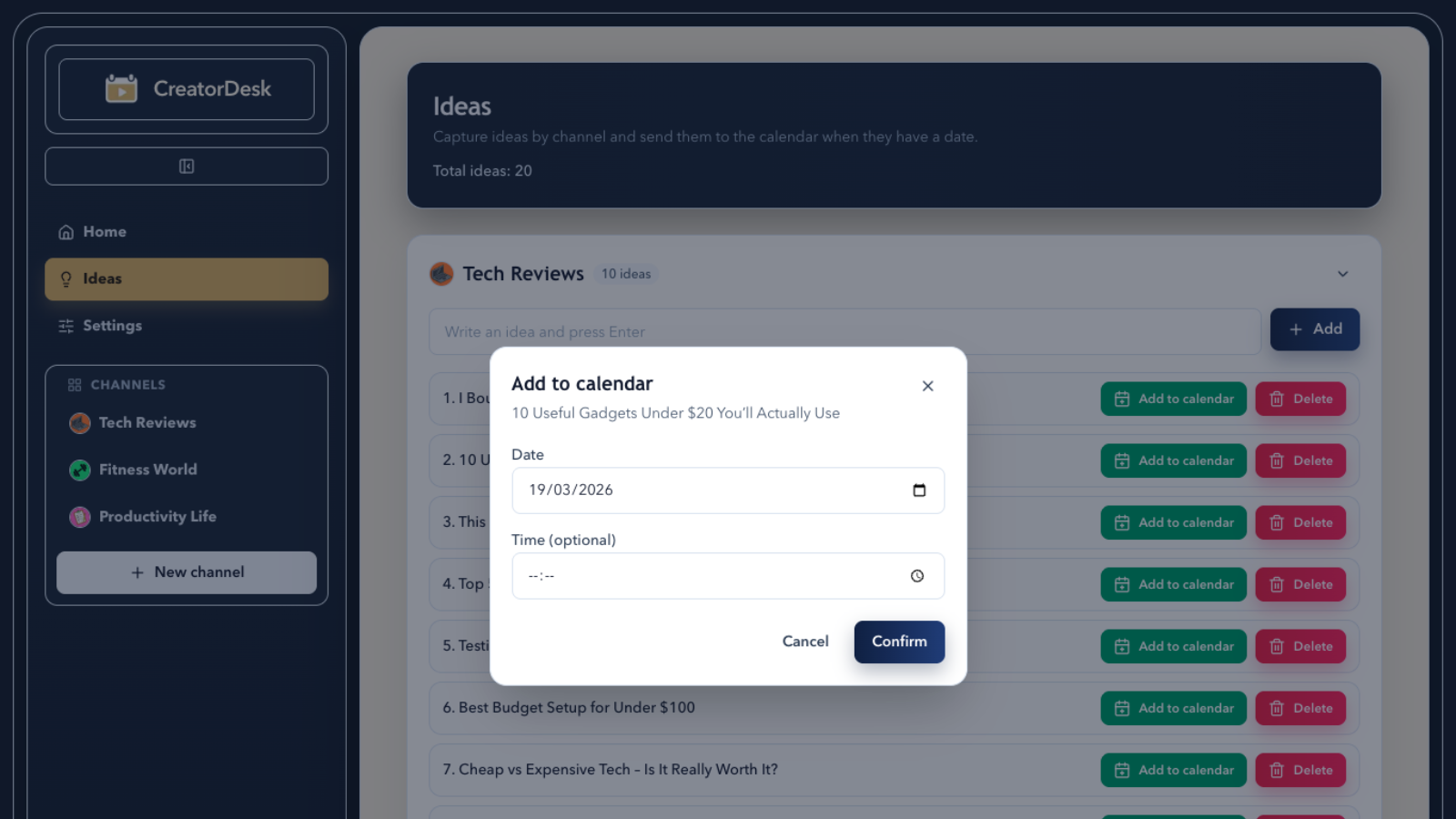 CreatorDesk screenshot 3