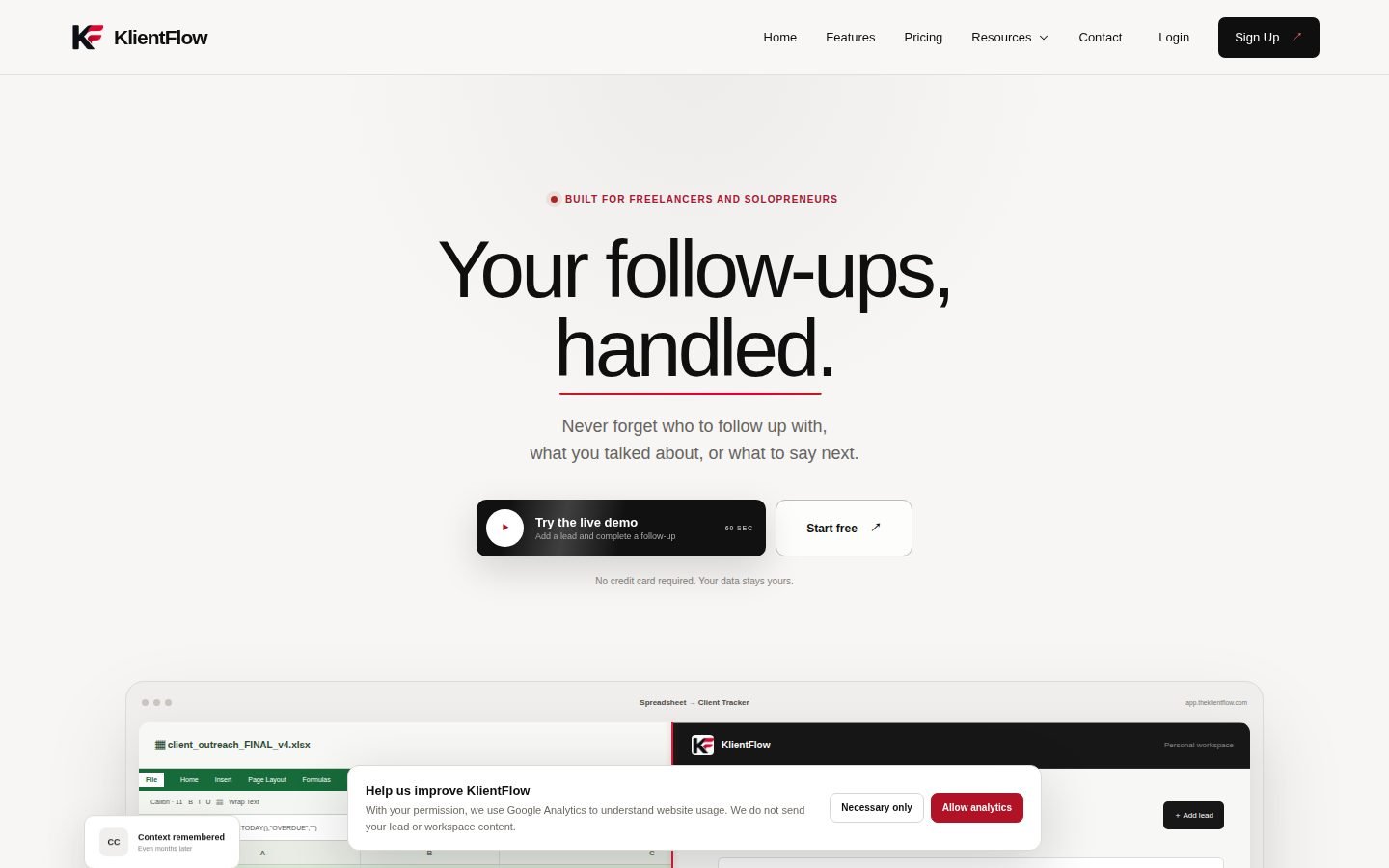 KlientFlow screenshot