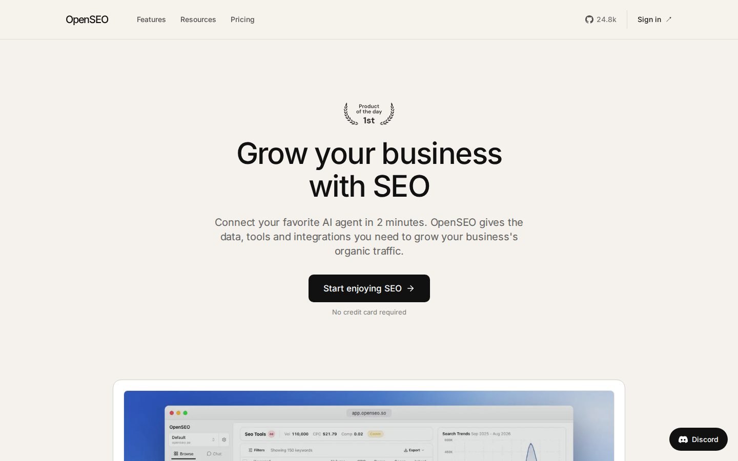 OpenSEO screenshot