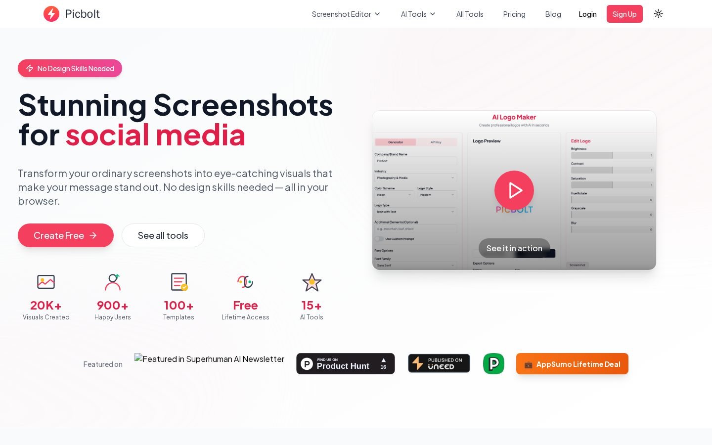 Picbolt screenshot