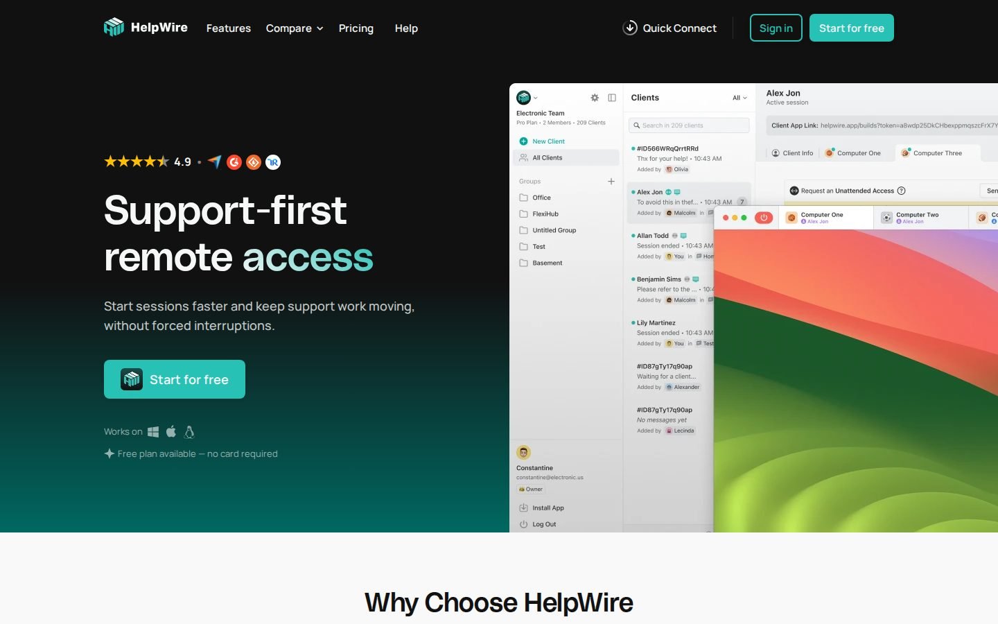 HelpWire screenshot