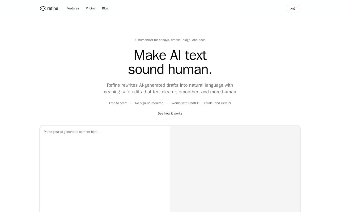 Refine screenshot