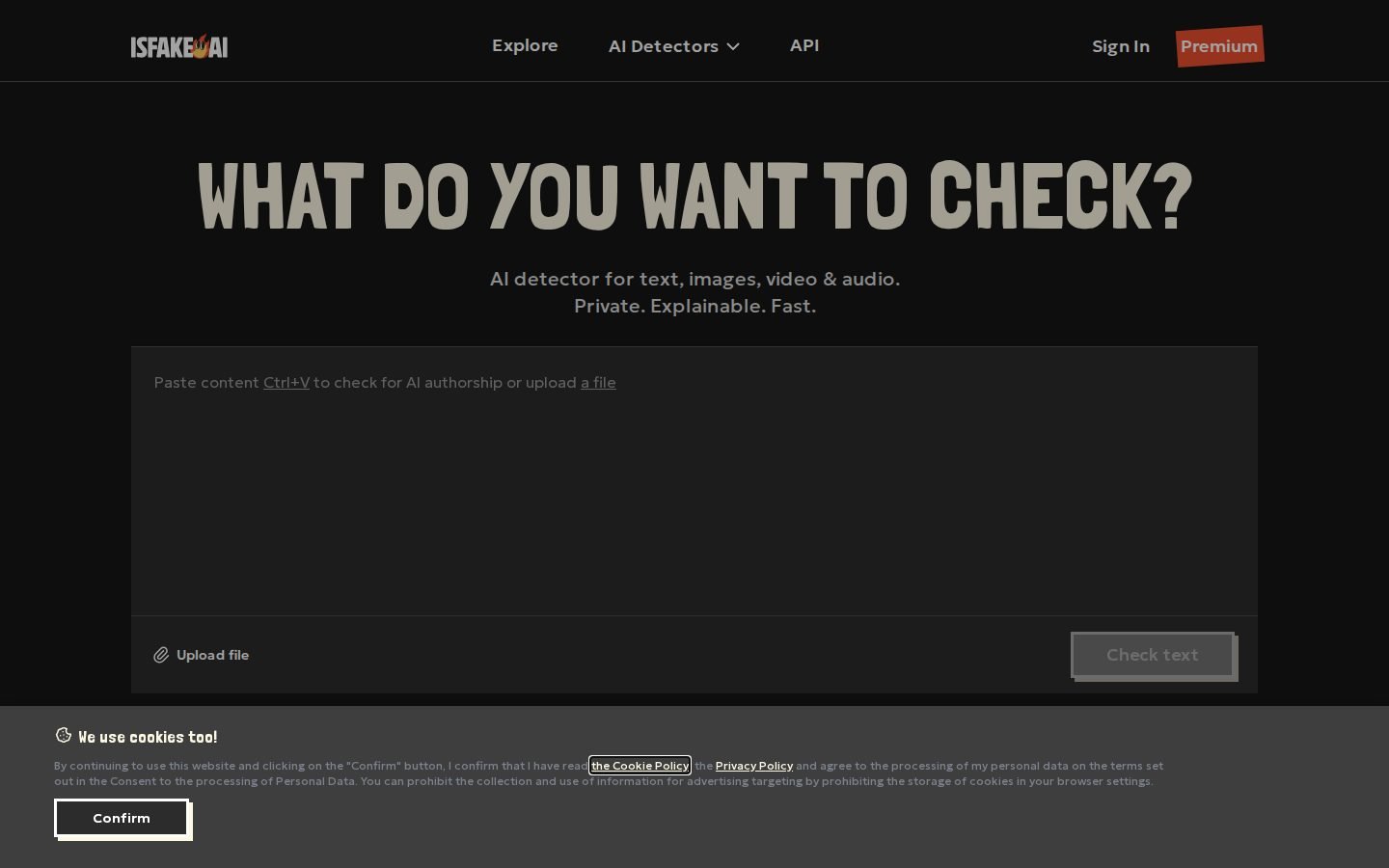 isFake.ai screenshot