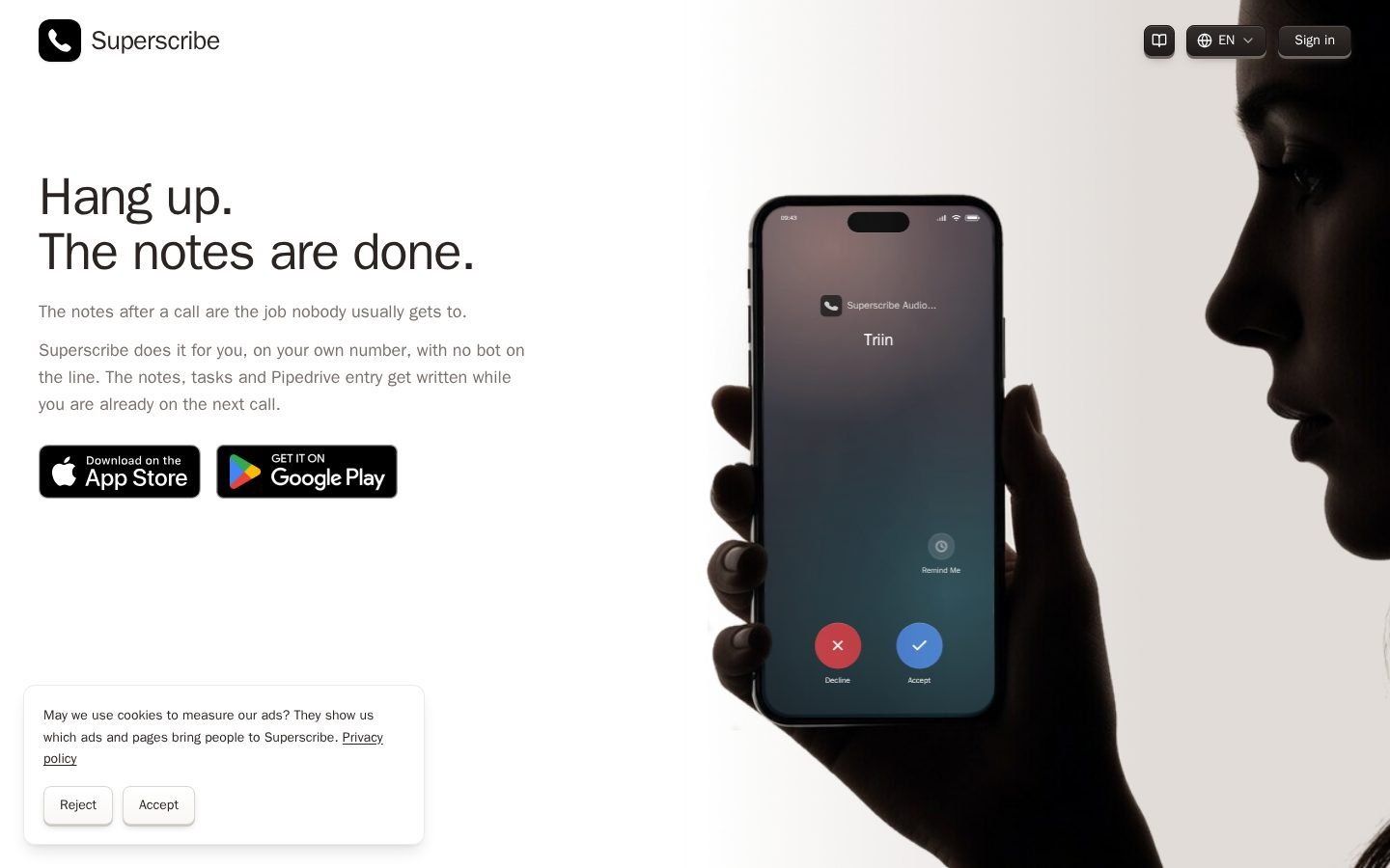 Superscribe screenshot