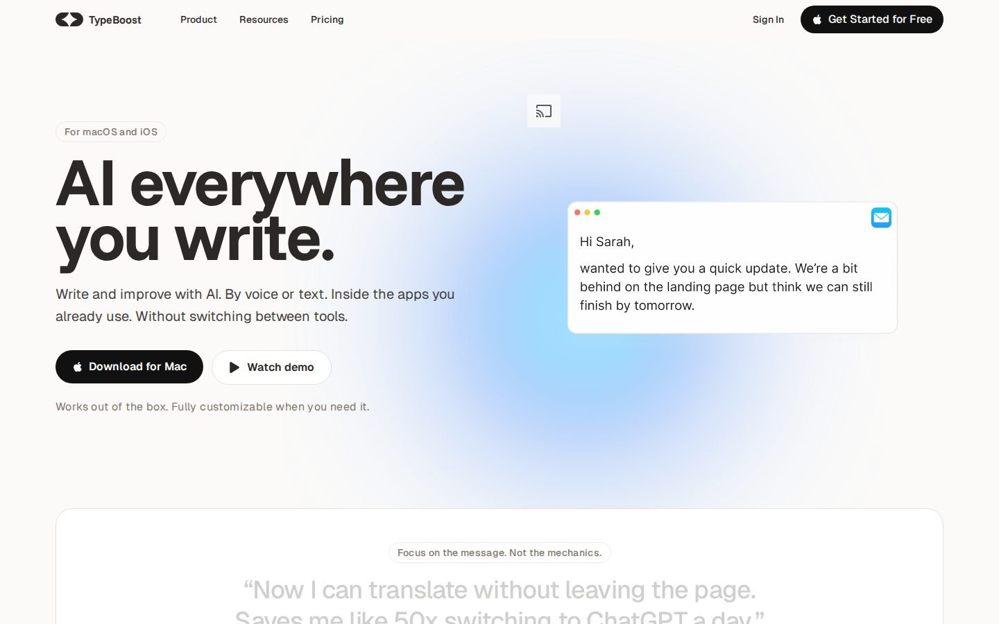 TypeBoost screenshot