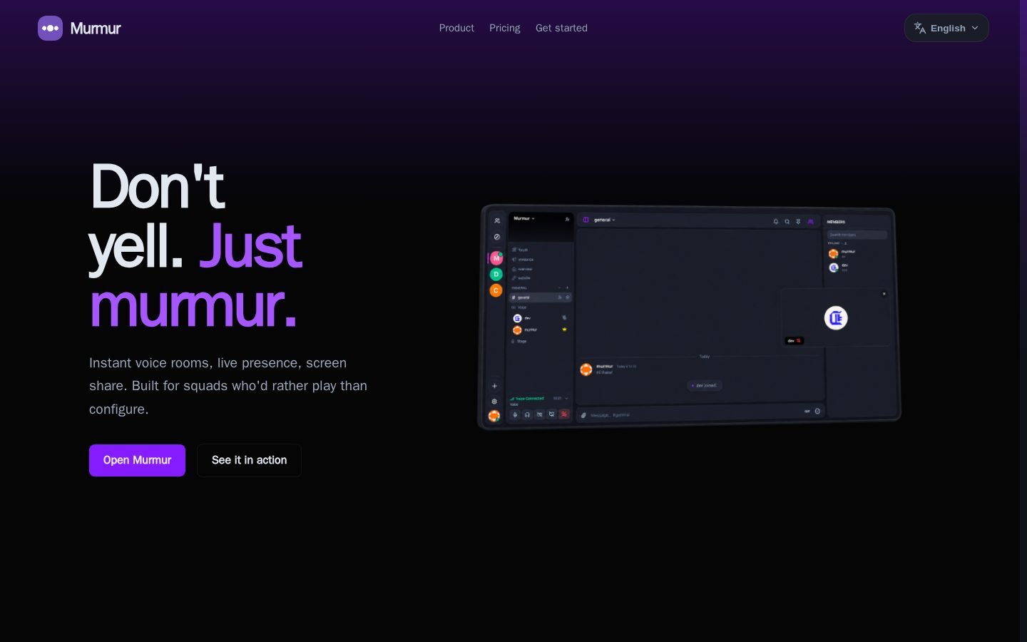Murmur screenshot