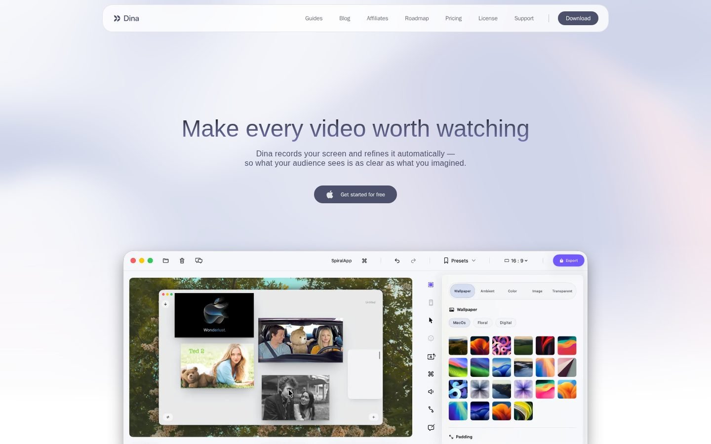 Dina screenshot