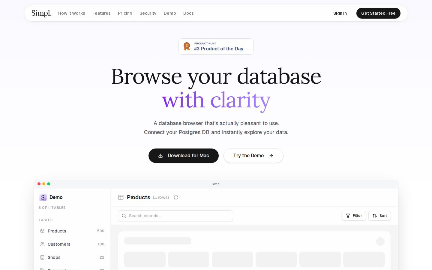 Simpl. screenshot