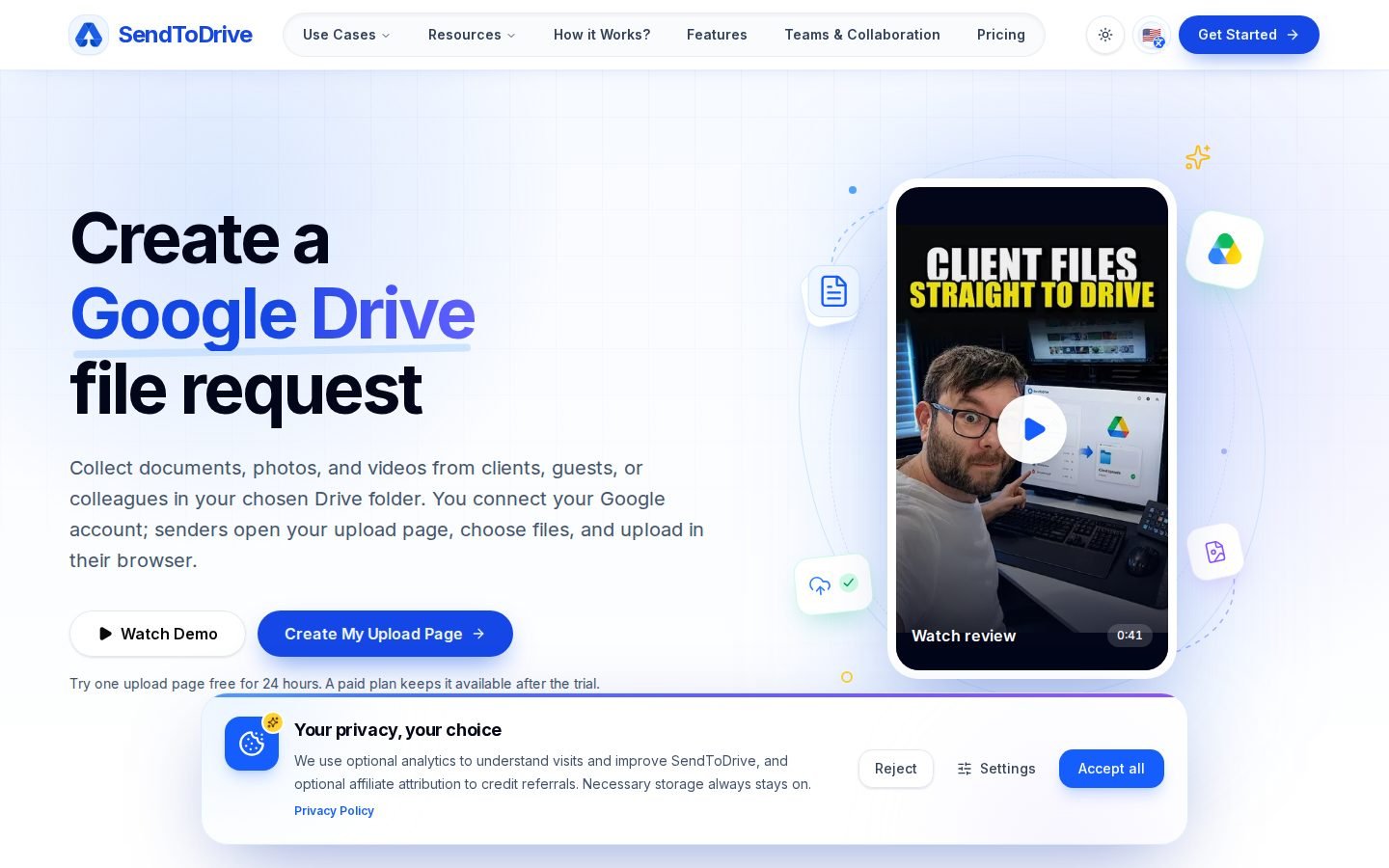 SendToDrive screenshot