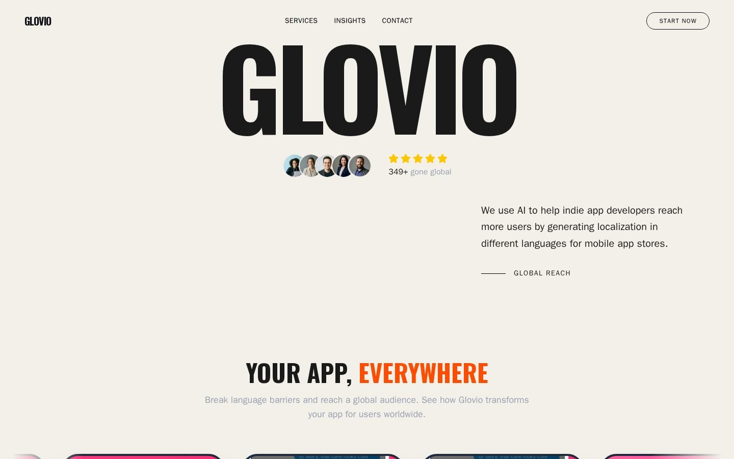 Glovio screenshot