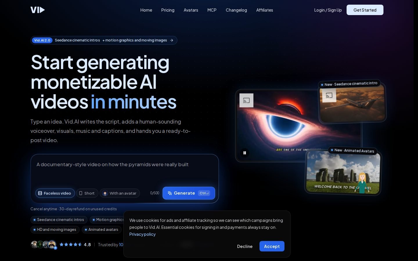 Vid.AI screenshot