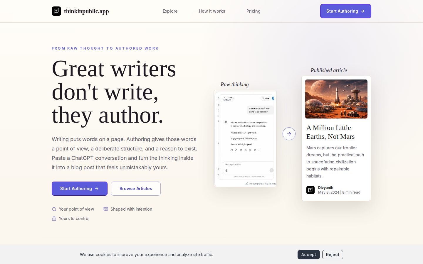 ThinkInPublic screenshot