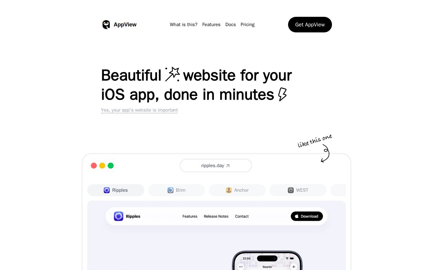 AppView screenshot