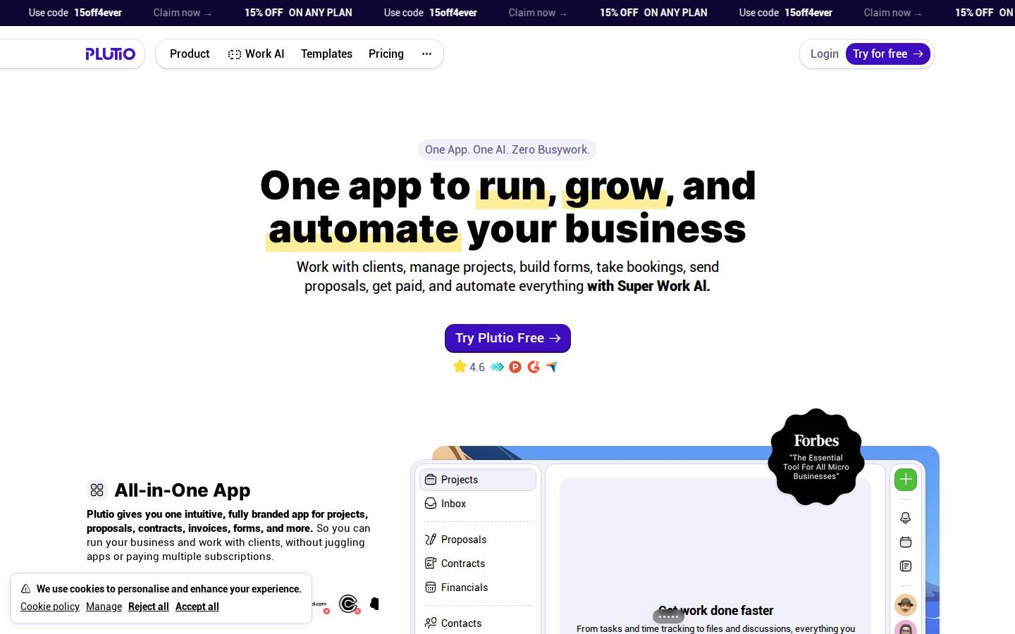 Plutio screenshot