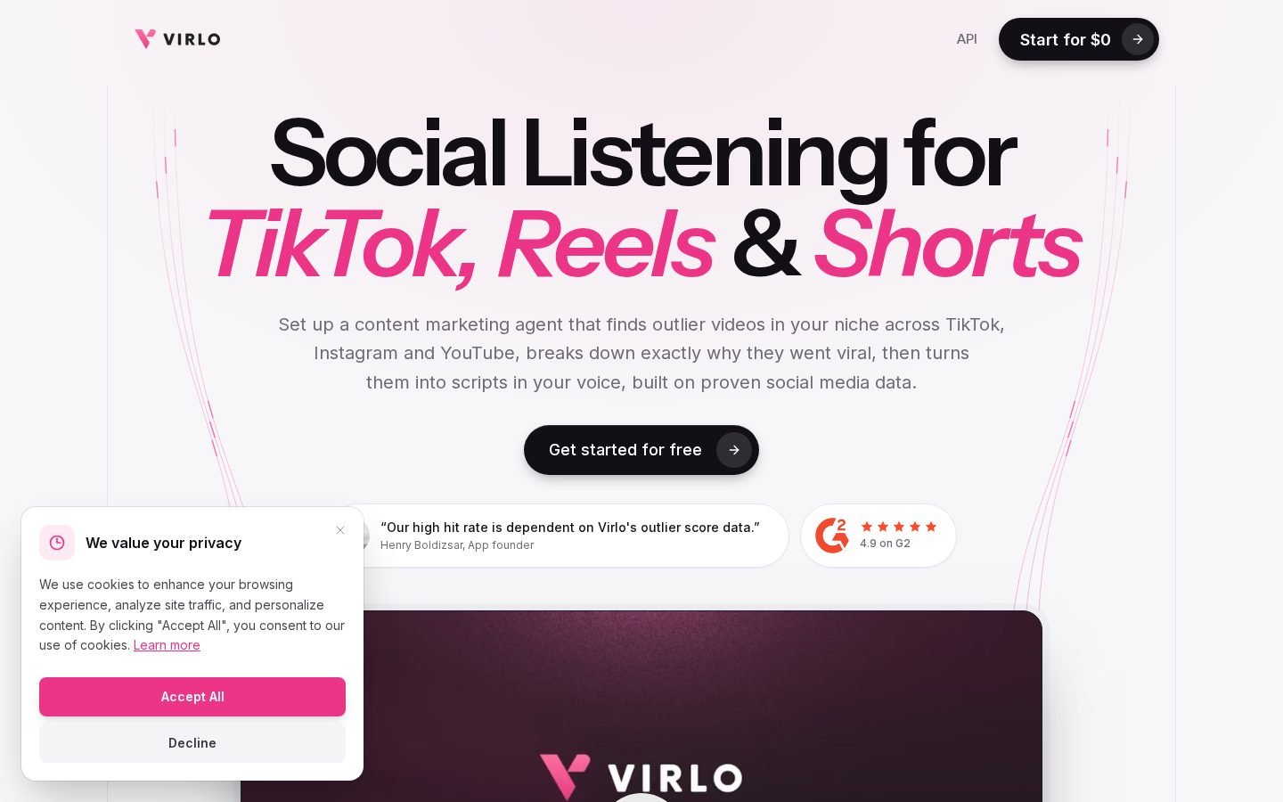 Virlo screenshot