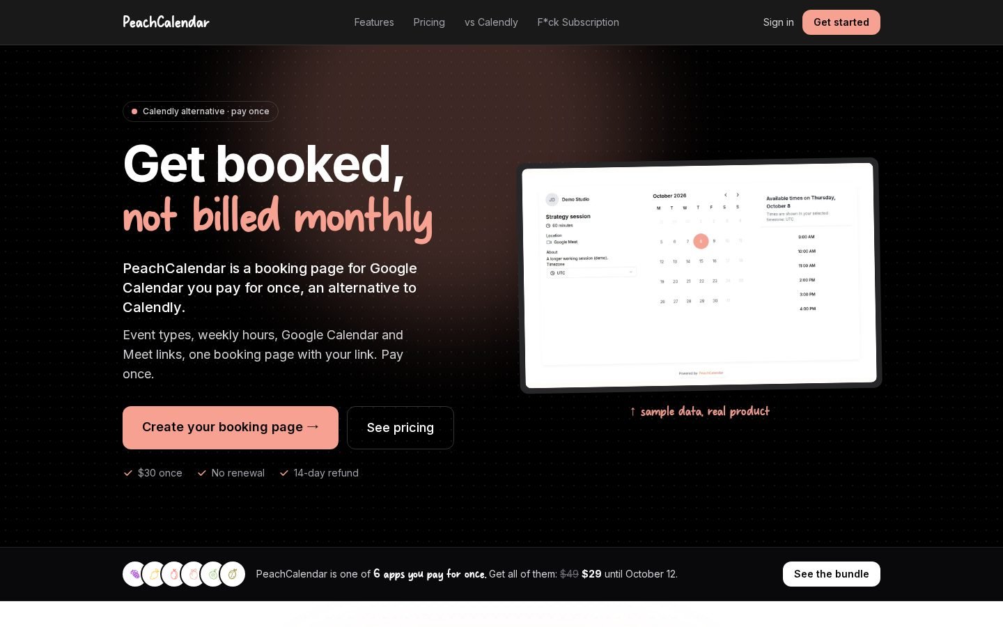 PeachCalendar screenshot