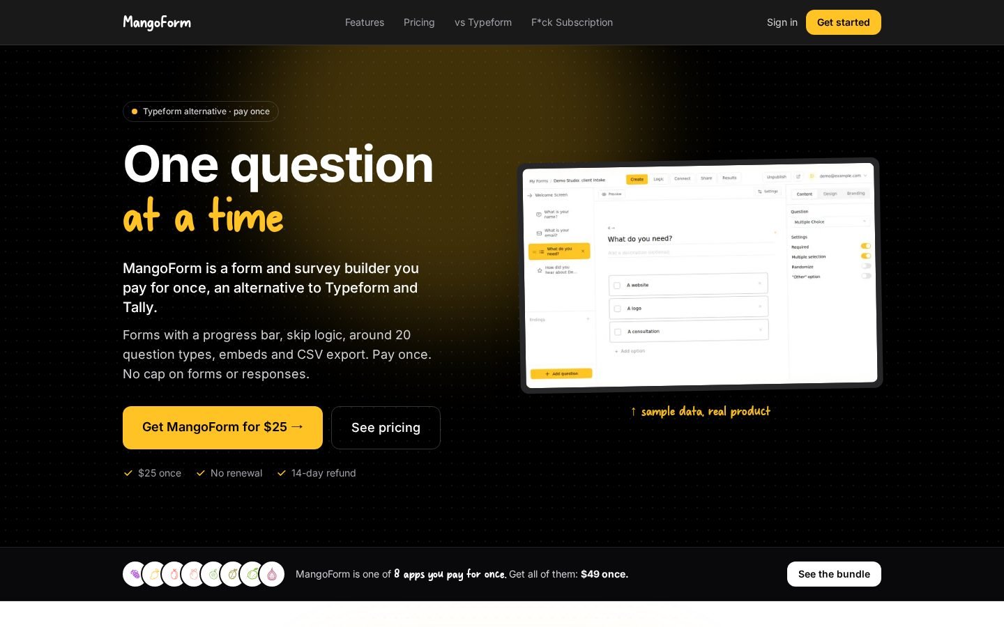 MangoForm screenshot