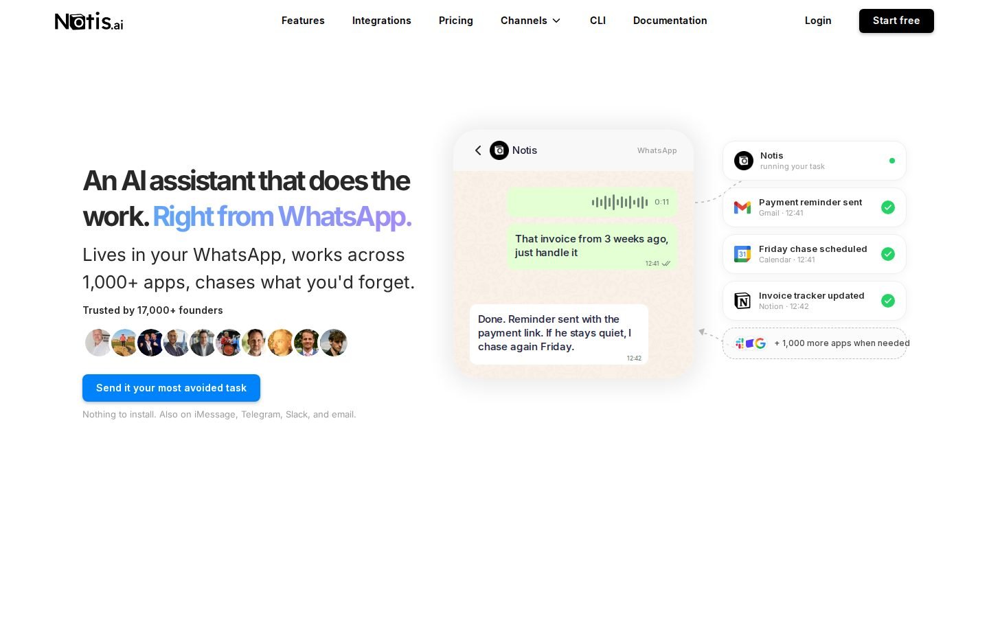 Notis screenshot
