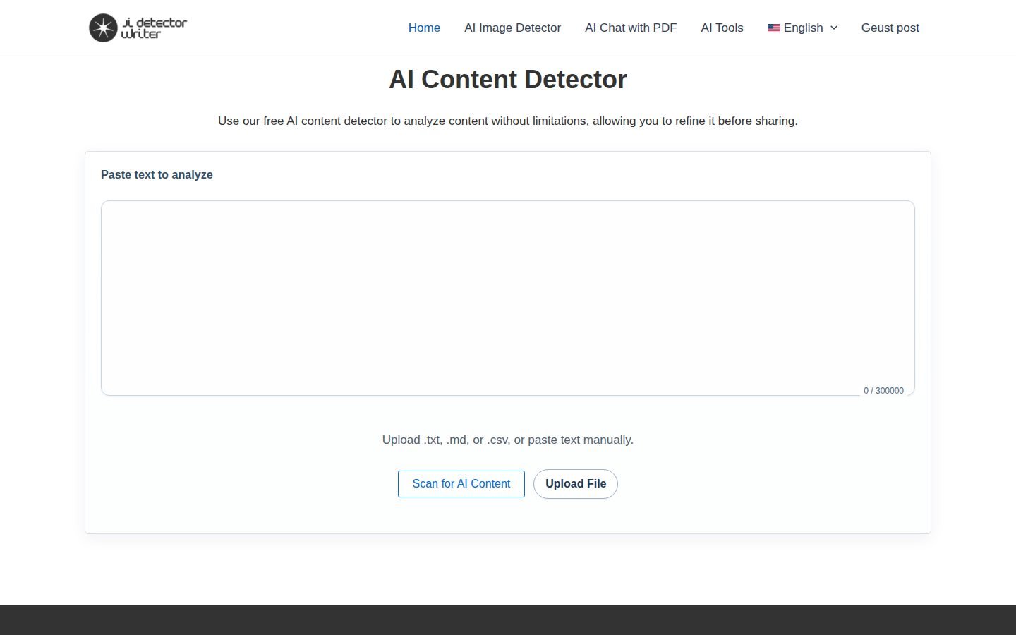 AI Detector Writer screenshot