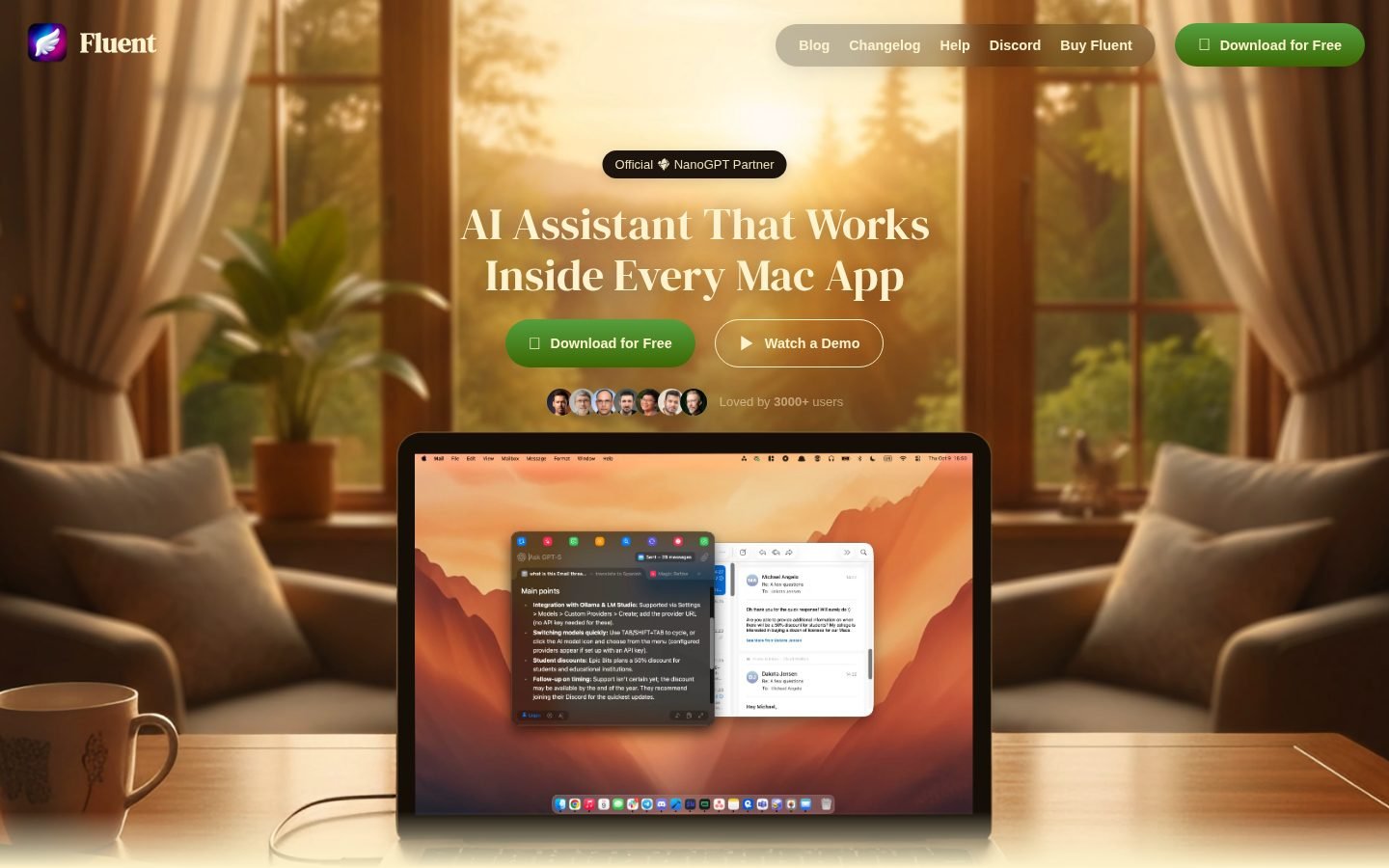 Fluent screenshot