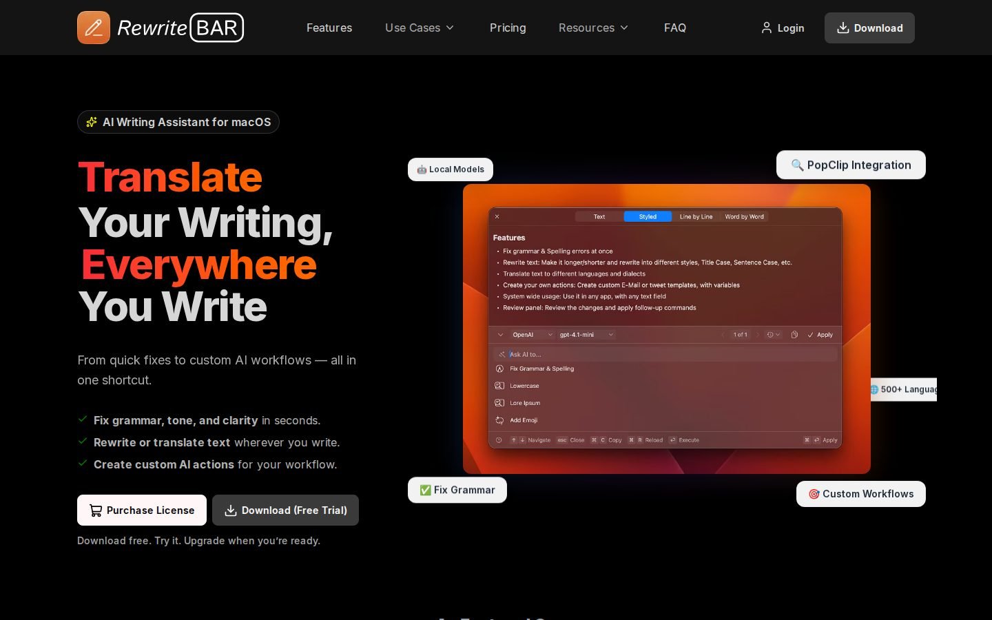 RewriteBar screenshot
