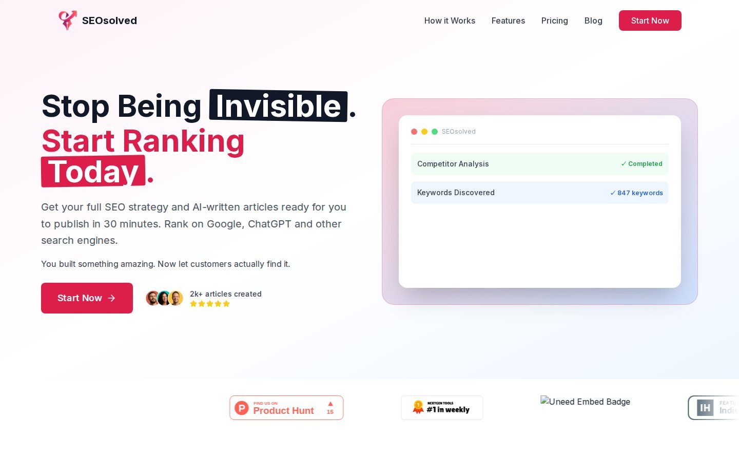 SEOsolved screenshot