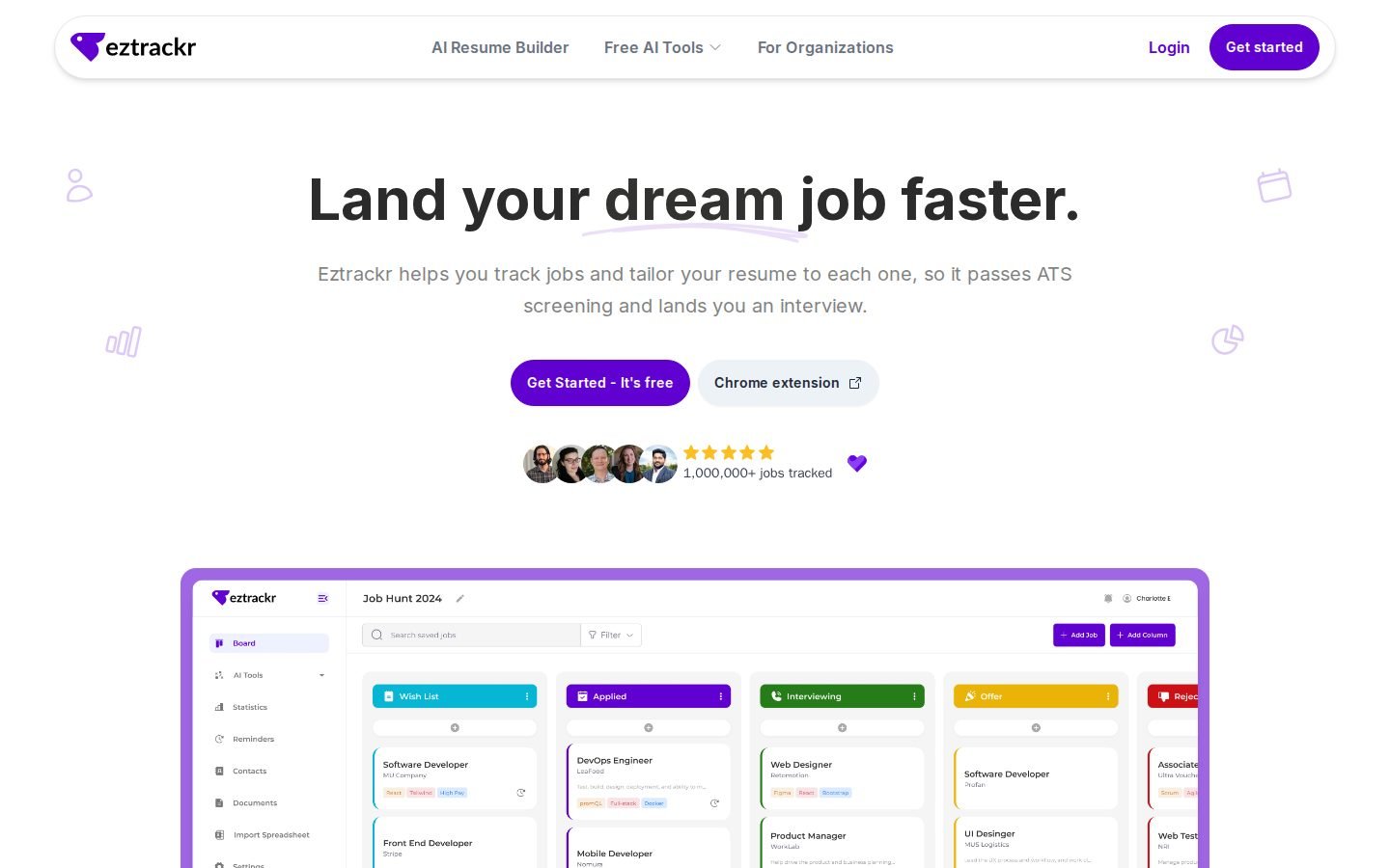 Eztrackr screenshot