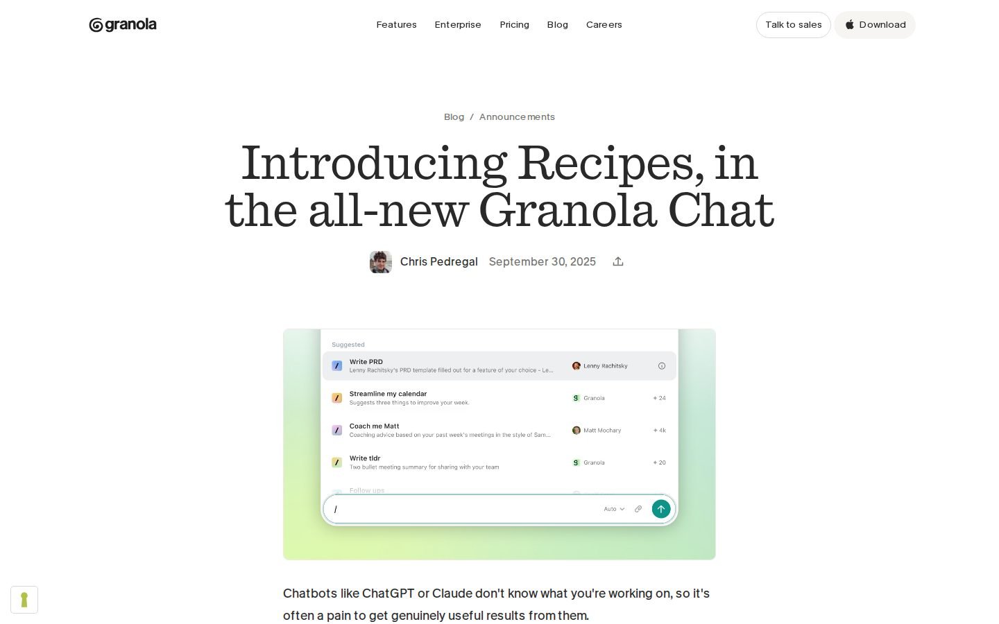 Granola screenshot