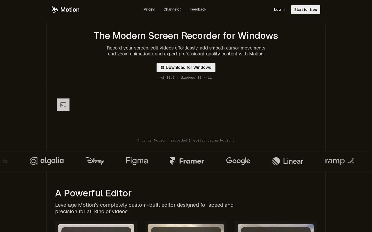 Motion Software screenshot