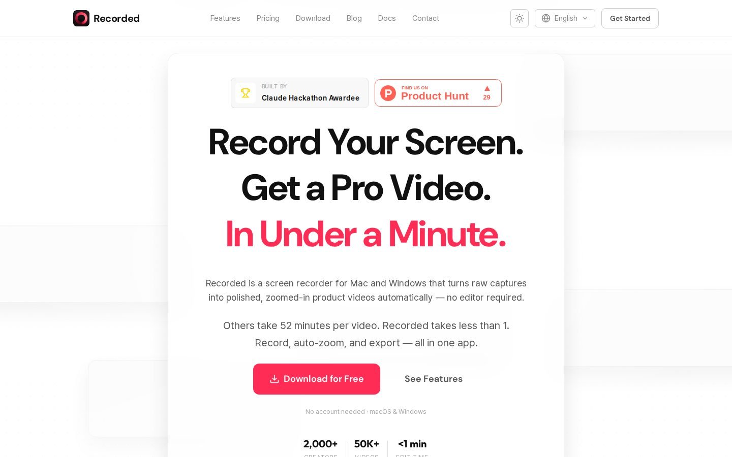 Recorded screenshot