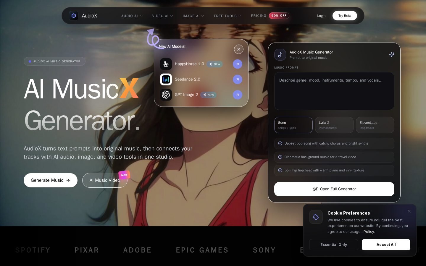 AudioX screenshot