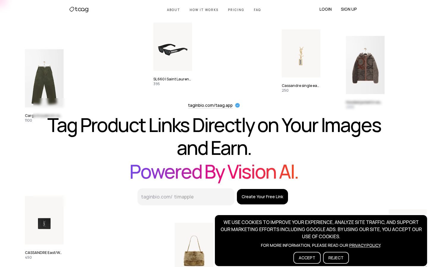Taginbio screenshot