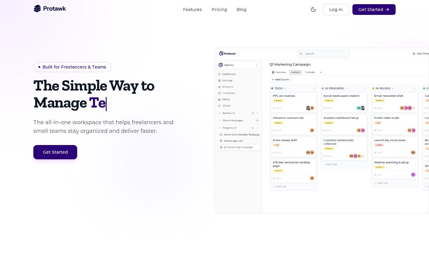 Protawk screenshot