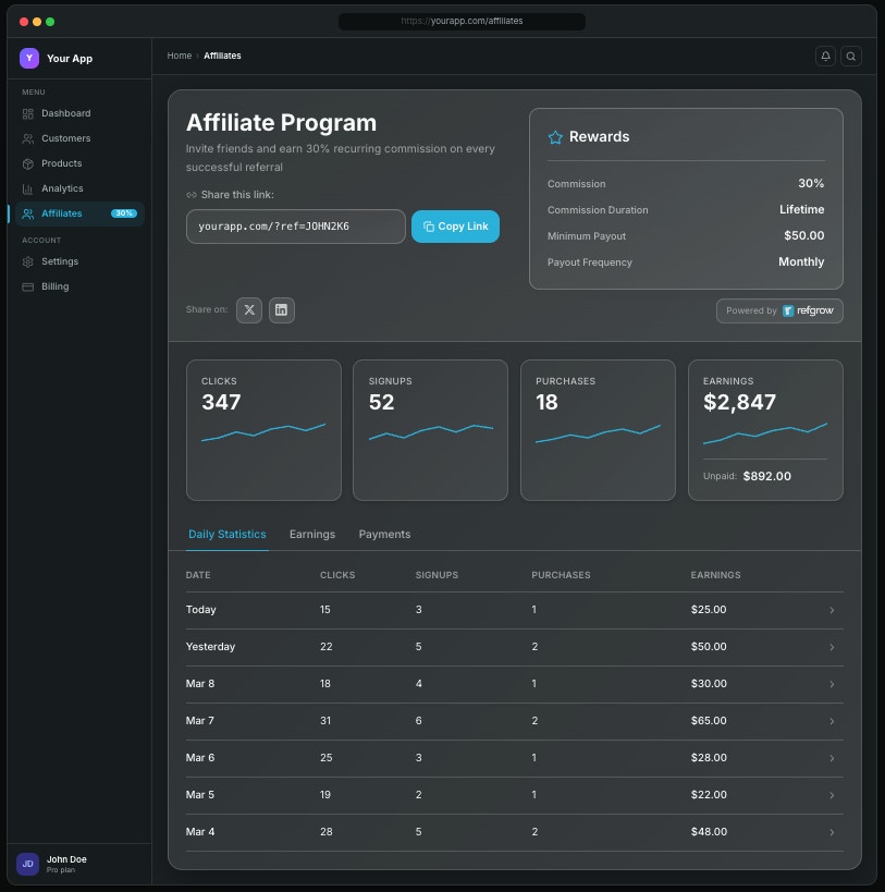 Refgrow 2.0 screenshot 5