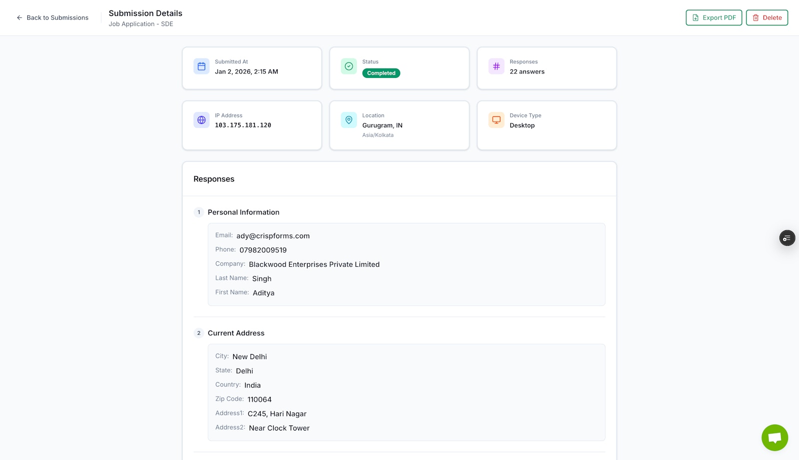 Crispforms screenshot 3